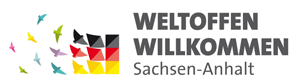 Logo Weltoffen Willkommen Sachsen-Anhalt